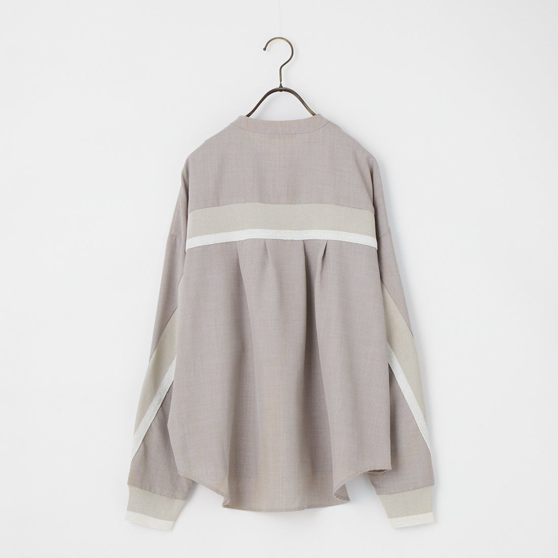 Jf Ready Made [ジェイエフレディメイド] 麻調バックヨークテープ切替ブラウス [4126126] ｸﾞﾚｰ