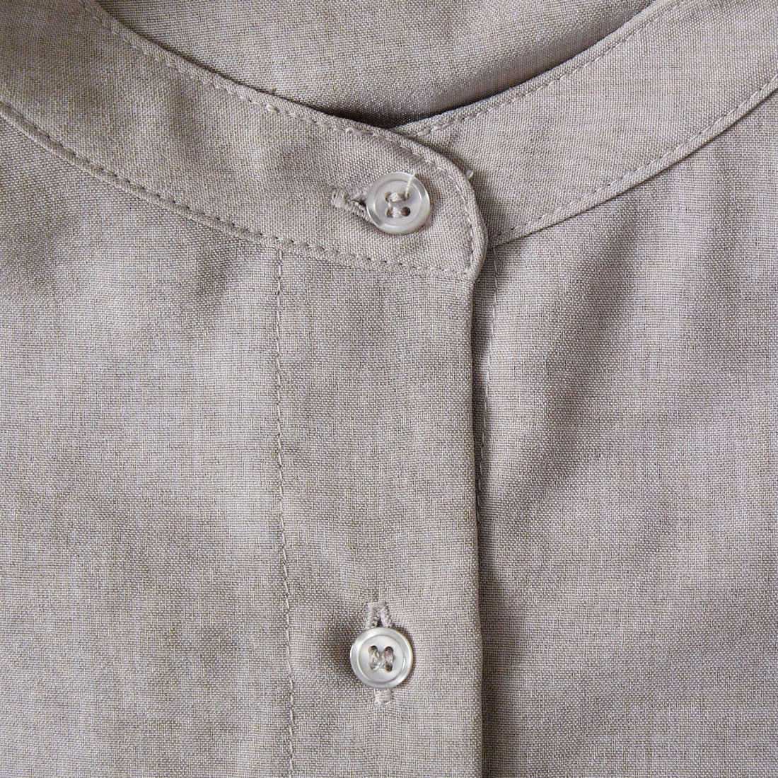 Jf Ready Made [ジェイエフレディメイド] 麻調バックヨークテープ切替ブラウス [4126126] ｸﾞﾚｰ