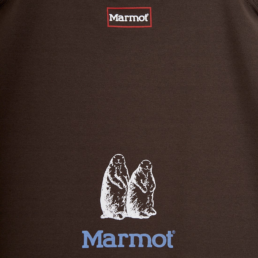 Marmot [マーモット] 別注 ドローコード付き クロップド プリントTシャツ [MTSS26WST366IN-JF] BROWN