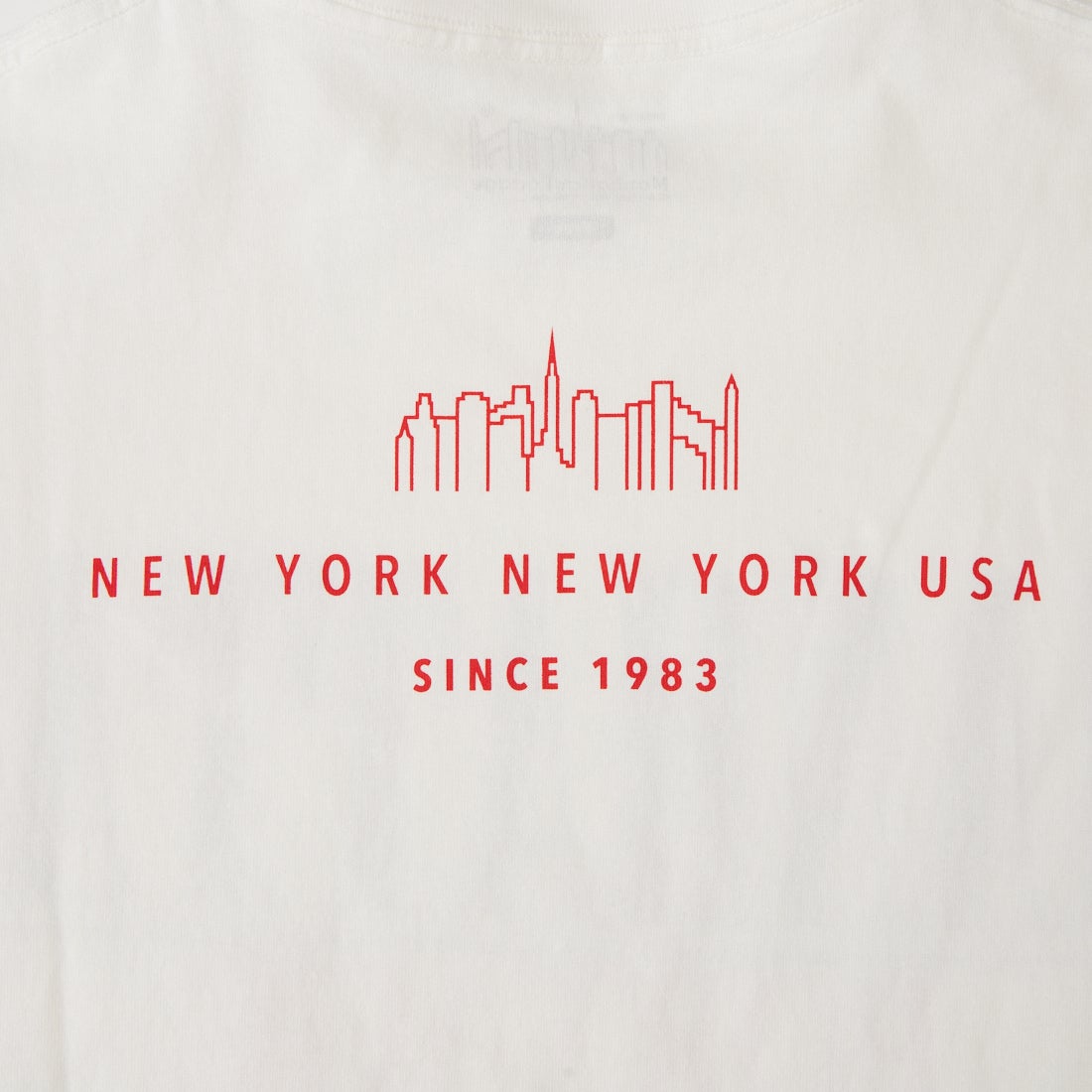 MANHATTAN PORTAGE [マンハッタンポーテージ] 別注 ショート丈 ロゴプリントTシャツ [26SSMP-INL017-JF] WHITE