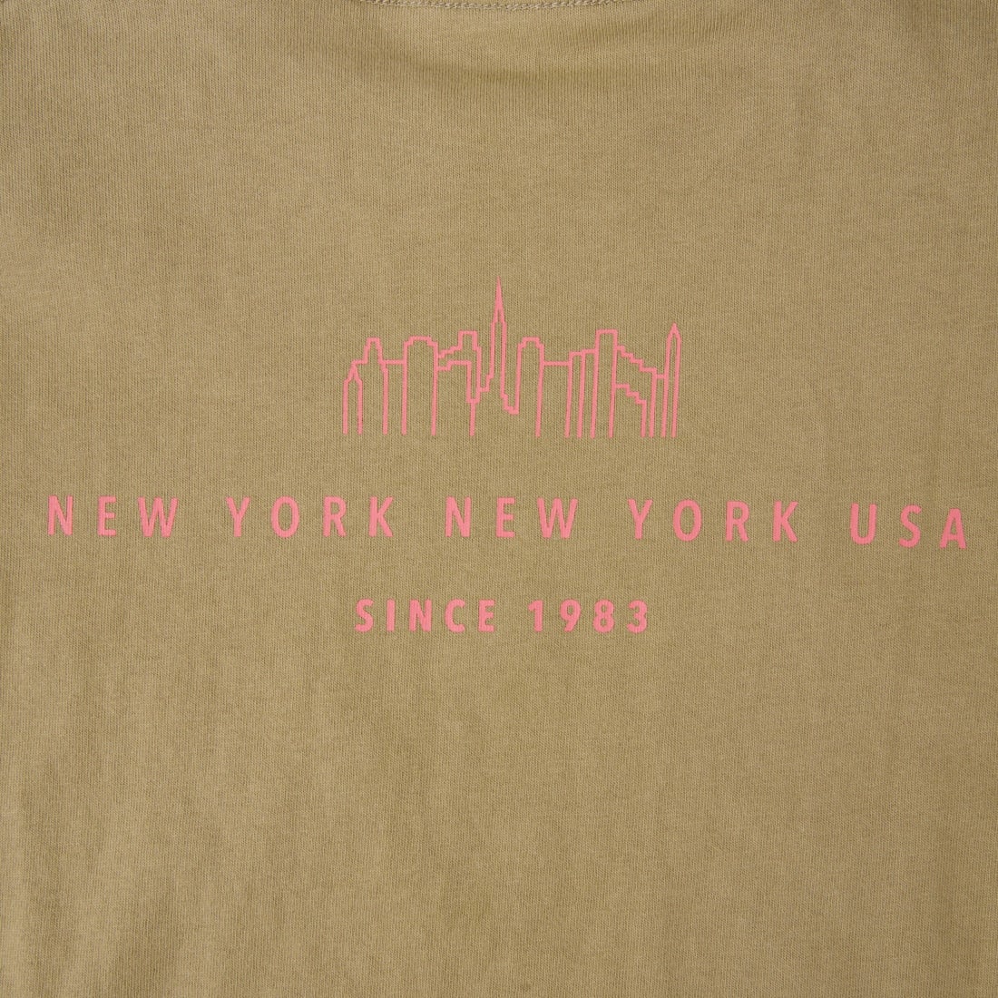 MANHATTAN PORTAGE [マンハッタンポーテージ] 別注 ショート丈 ロゴプリントTシャツ [26SSMP-INL017-JF] BEIGE