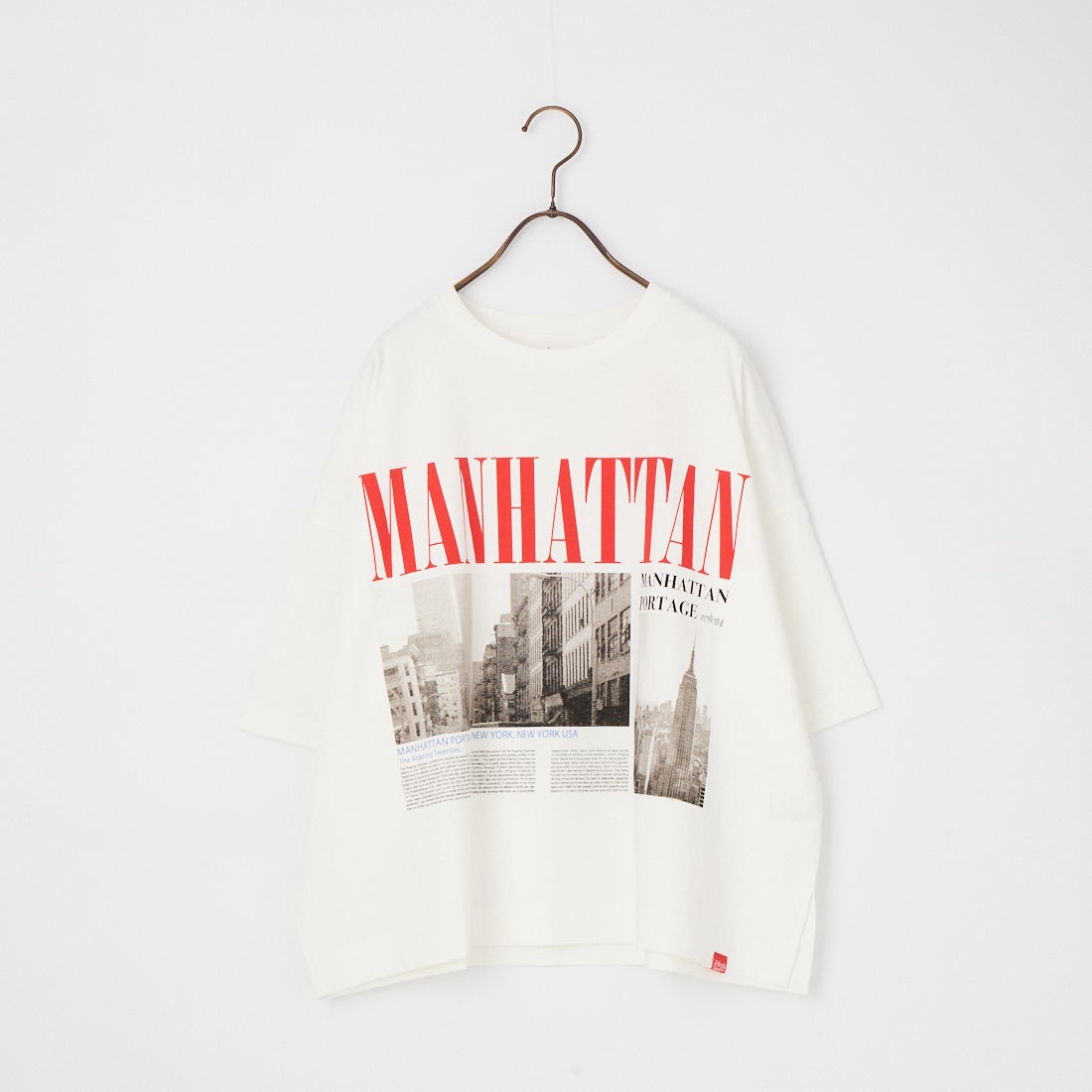 MANHATTAN PORTAGE [マンハッタンポーテージ] 別注 ショート丈 フォトプリントTシャツ [26SSMP-INL019-JF] WHITE