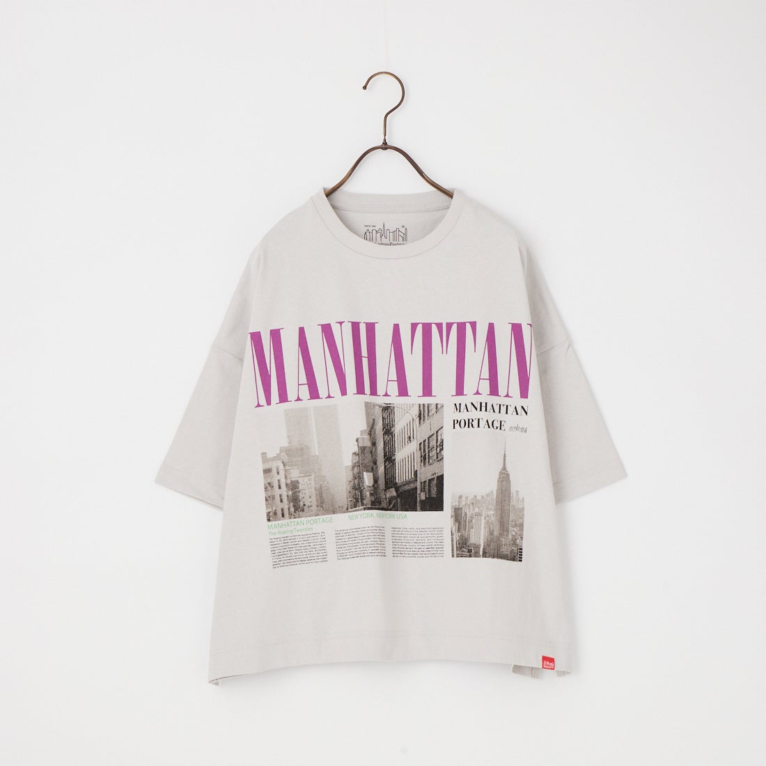 MANHATTAN PORTAGE [マンハッタンポーテージ] 別注 ショート丈 フォトプリントTシャツ [26SSMP-INL019-JF] GRAY