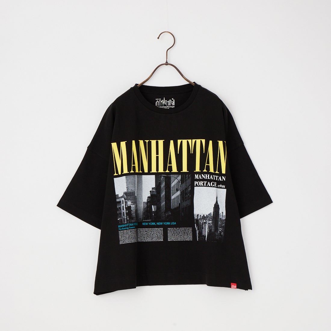 MANHATTAN PORTAGE [マンハッタンポーテージ] 別注 ショート丈 フォトプリントTシャツ [26SSMP-INL019-JF] BLACK