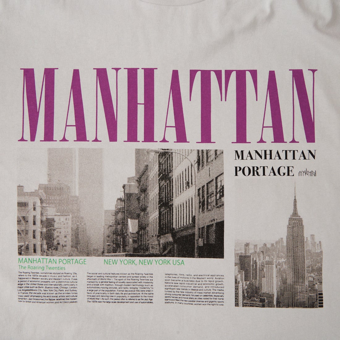 MANHATTAN PORTAGE [マンハッタンポーテージ] 別注 ショート丈 フォトプリントTシャツ [26SSMP-INL019-JF] GRAY