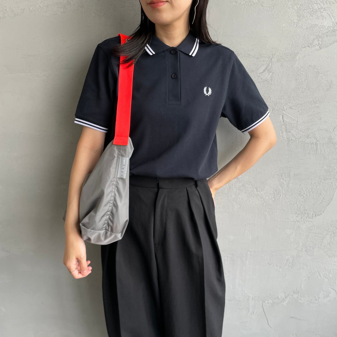 608 NAVY&&モデル身長：160cm 着用サイズ：10&&