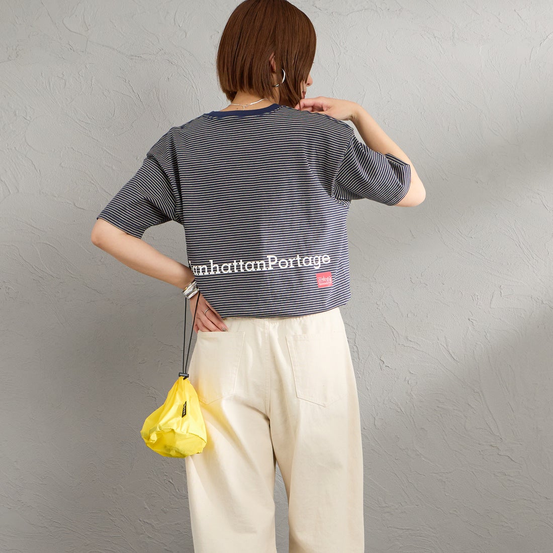 NVY BORDER&&モデル身長：159cm 着用サイズ：S&&