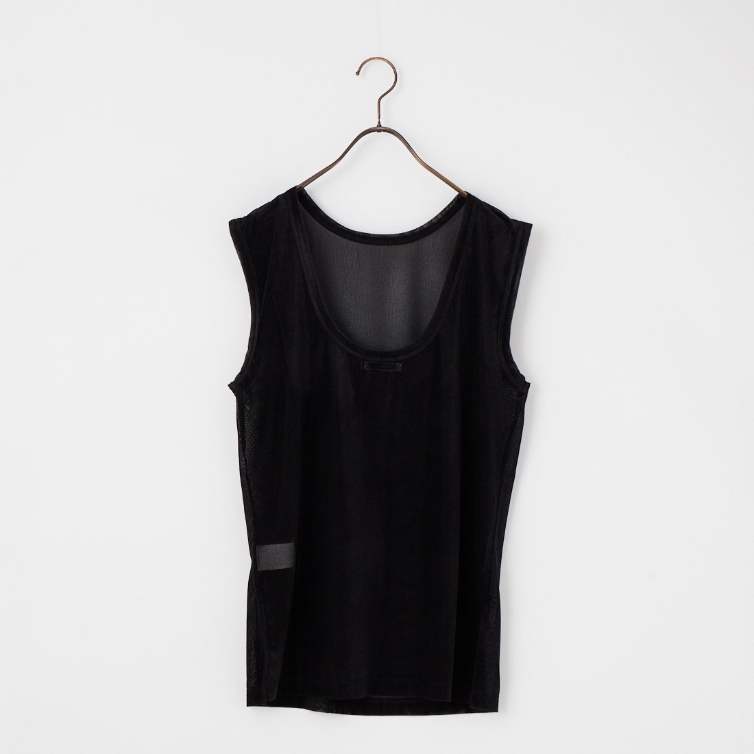 keena [キーナ] メッシュベルベット バックレストップス [SJ-26020KN] BLACK