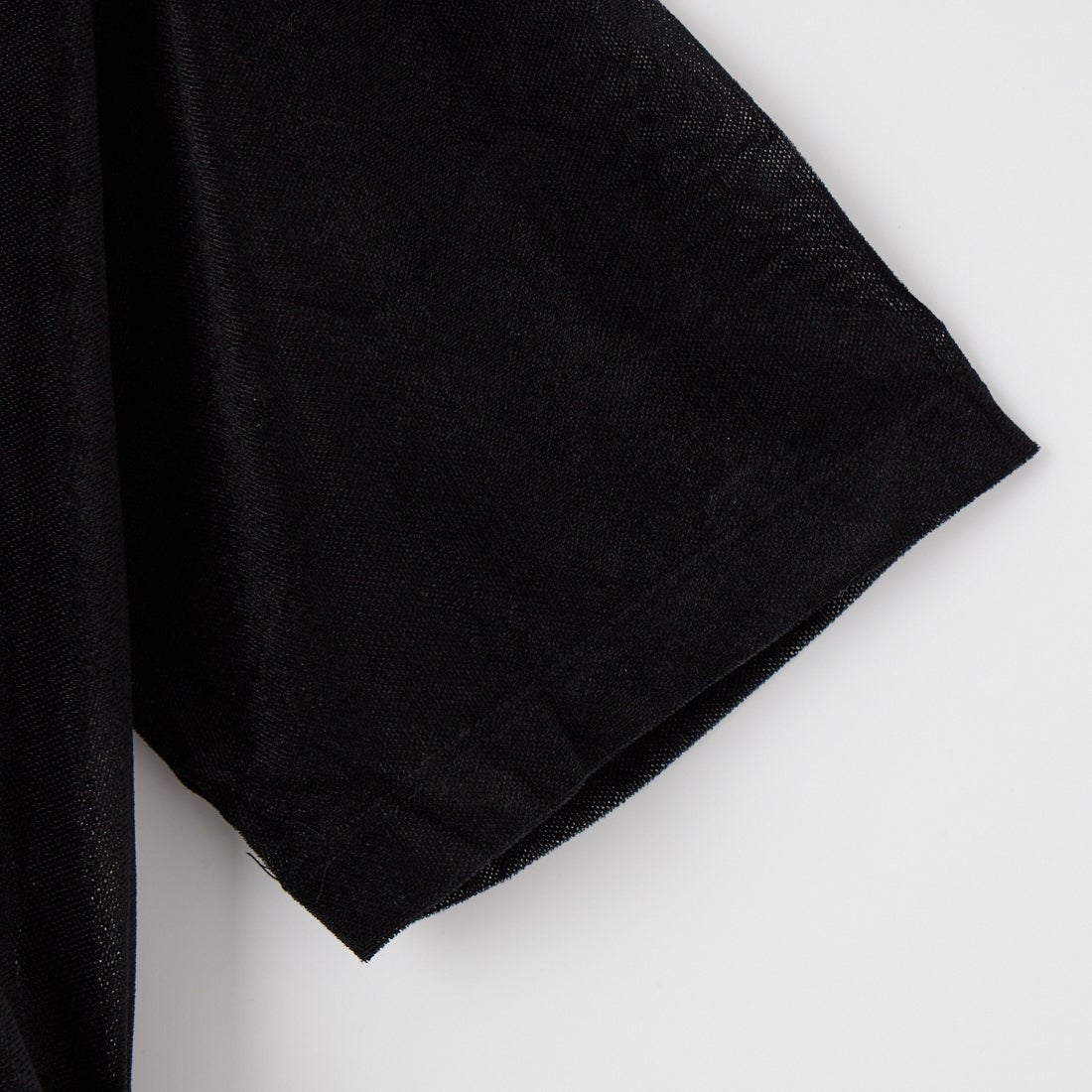 keena [キーナ] メッシュベルベット サイドギャザーシャツ [SJ-26027KN] BLACK