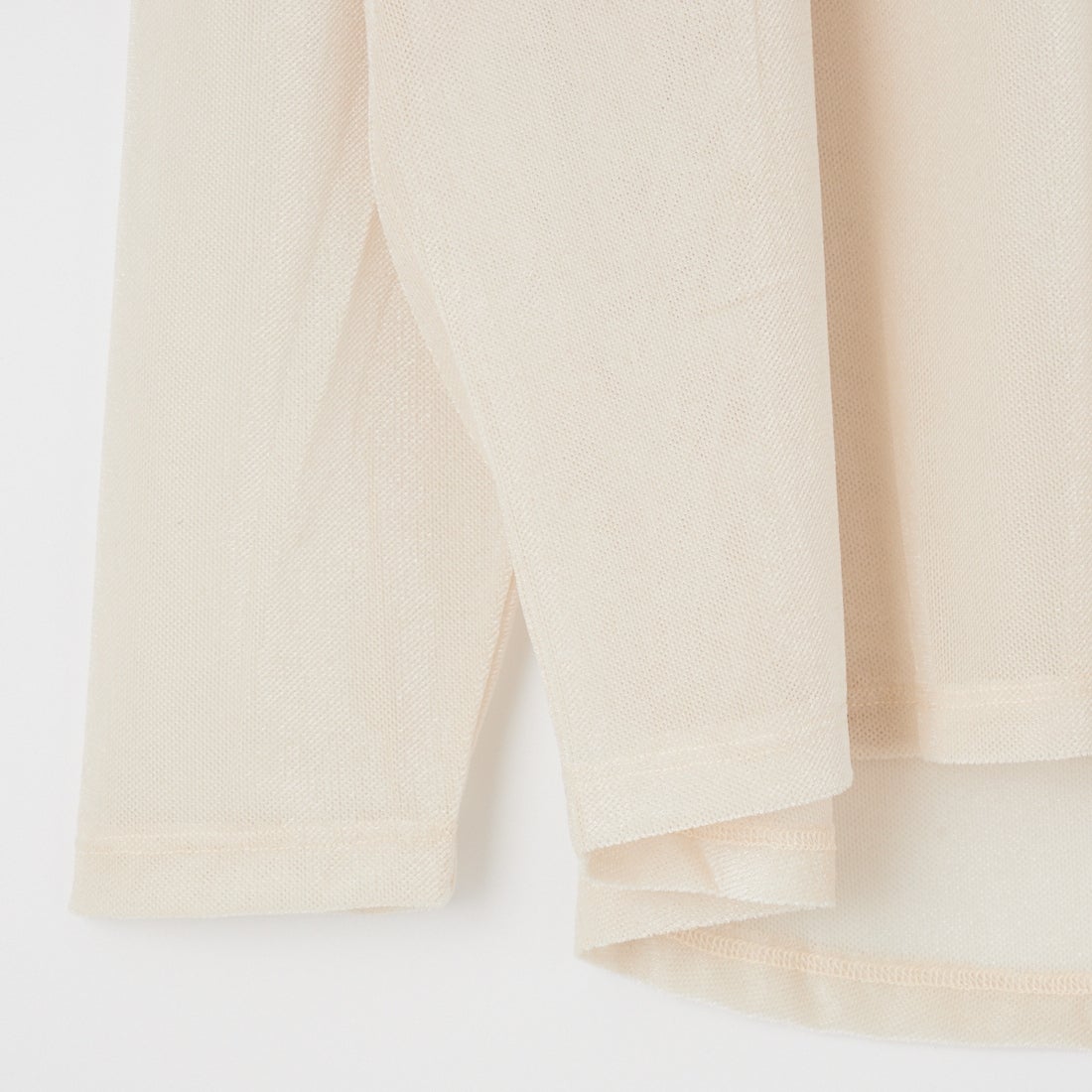 keena [キーナ] メッシュベルベット ヘンリーネックシャツ [SJ-26029KN] LT.BEIGE