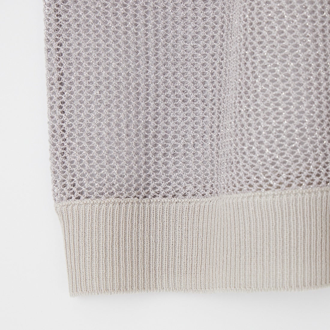 &g'aime [アンジェム] 2WAYラメメッシュショートニット [986-68010] ｸﾞﾚｰ