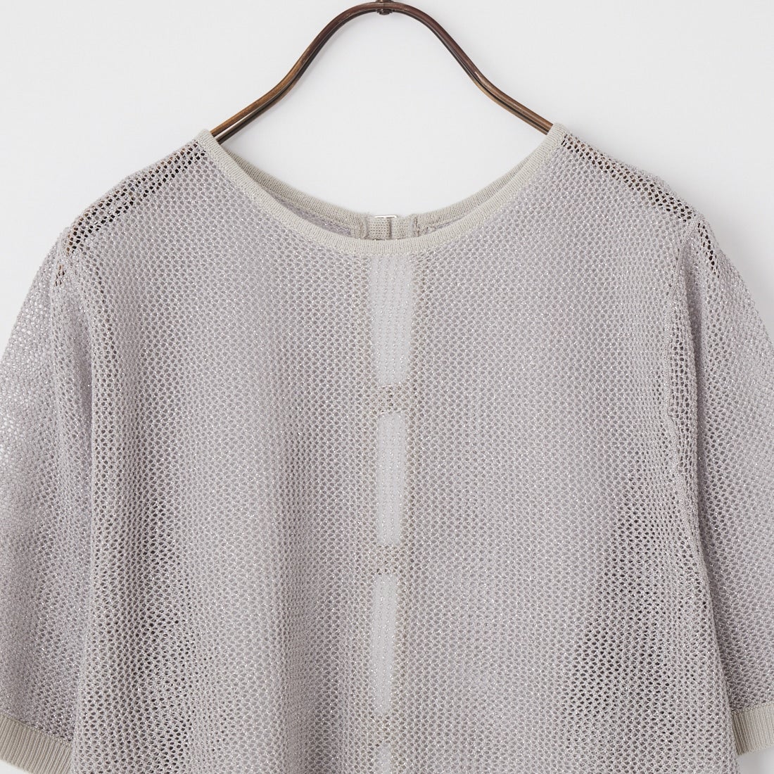 &g'aime [アンジェム] 2WAYラメメッシュショートニット [986-68010] ｸﾞﾚｰ