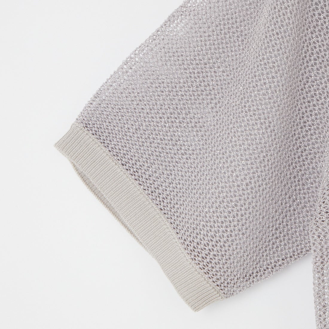 &g'aime [アンジェム] 2WAYラメメッシュショートニット [986-68010] ｸﾞﾚｰ