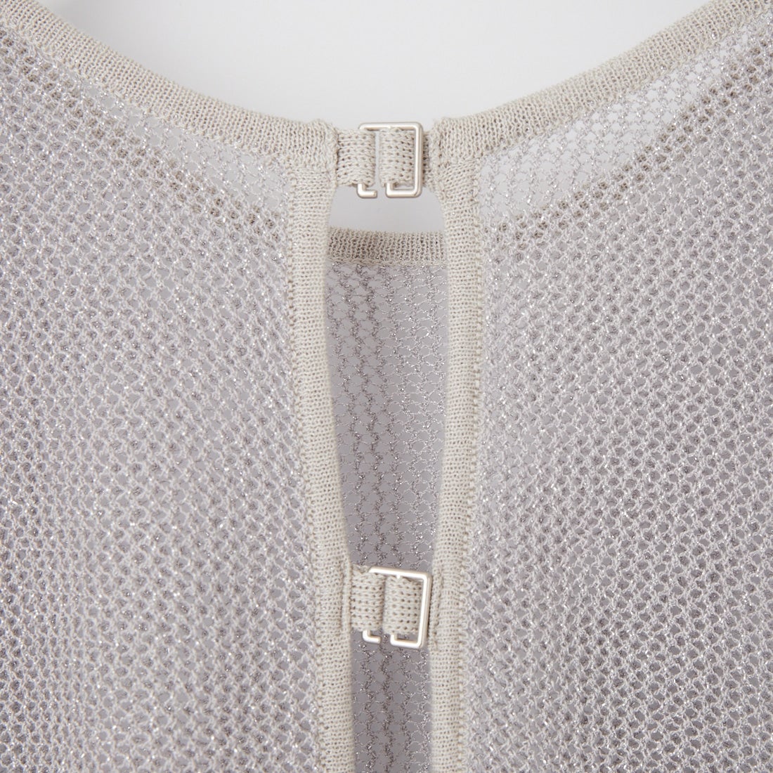 &g'aime [アンジェム] 2WAYラメメッシュショートニット [986-68010] ｸﾞﾚｰ