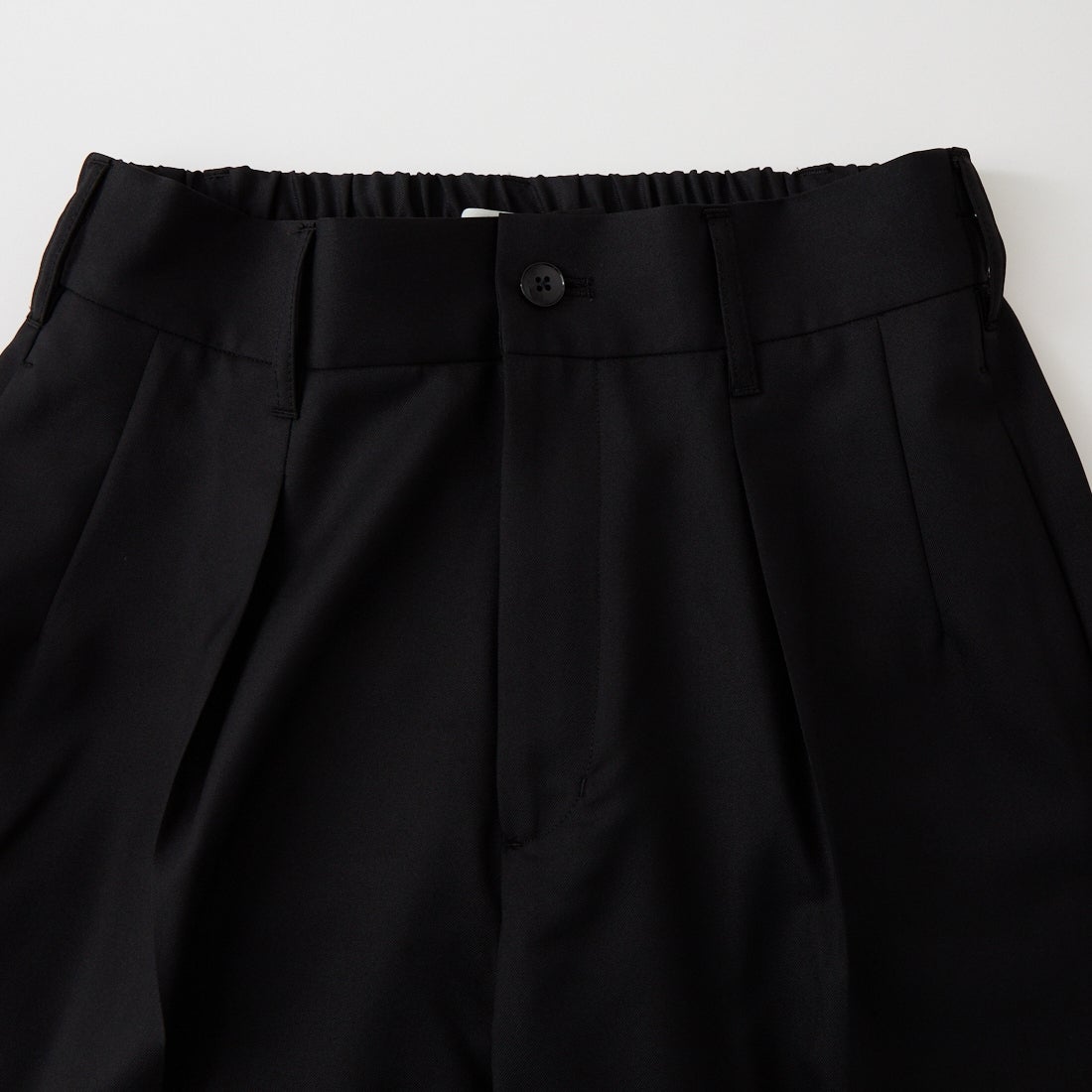 amne [アンヌ] ギャバジンホエールスラックス [AMN-PT-046] BLACK