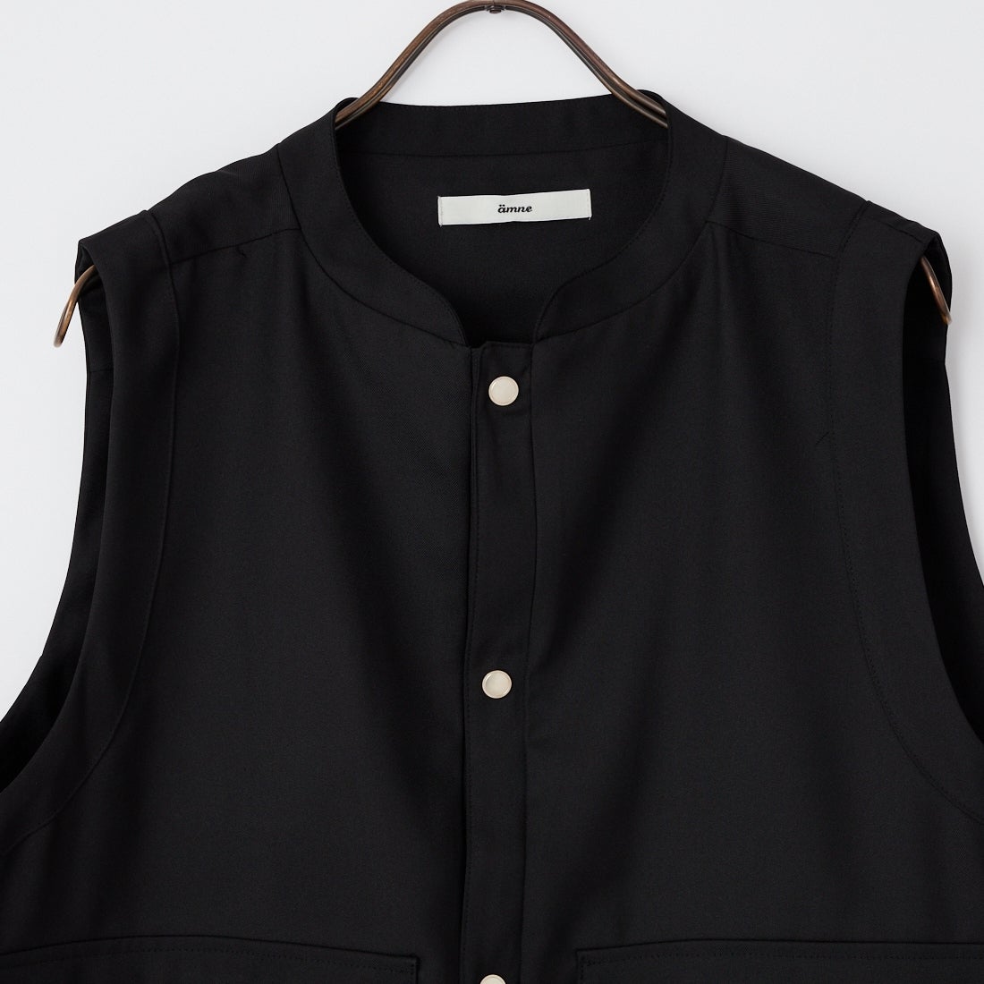 amne [アンヌ] ギャバジンユースフルベスト [AMN-VT-002] BLACK