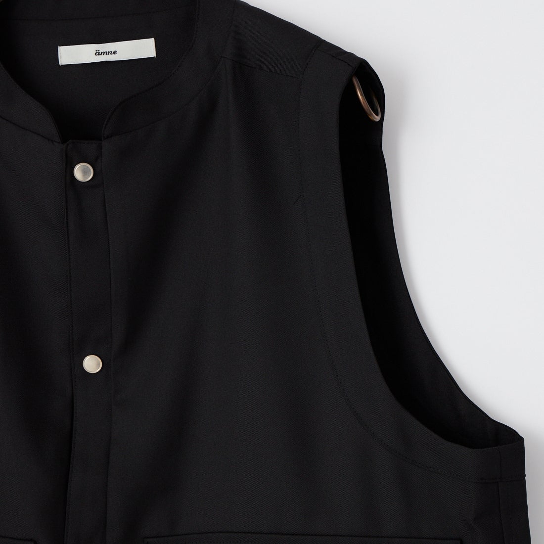 amne [アンヌ] ギャバジンユースフルベスト [AMN-VT-002] BLACK