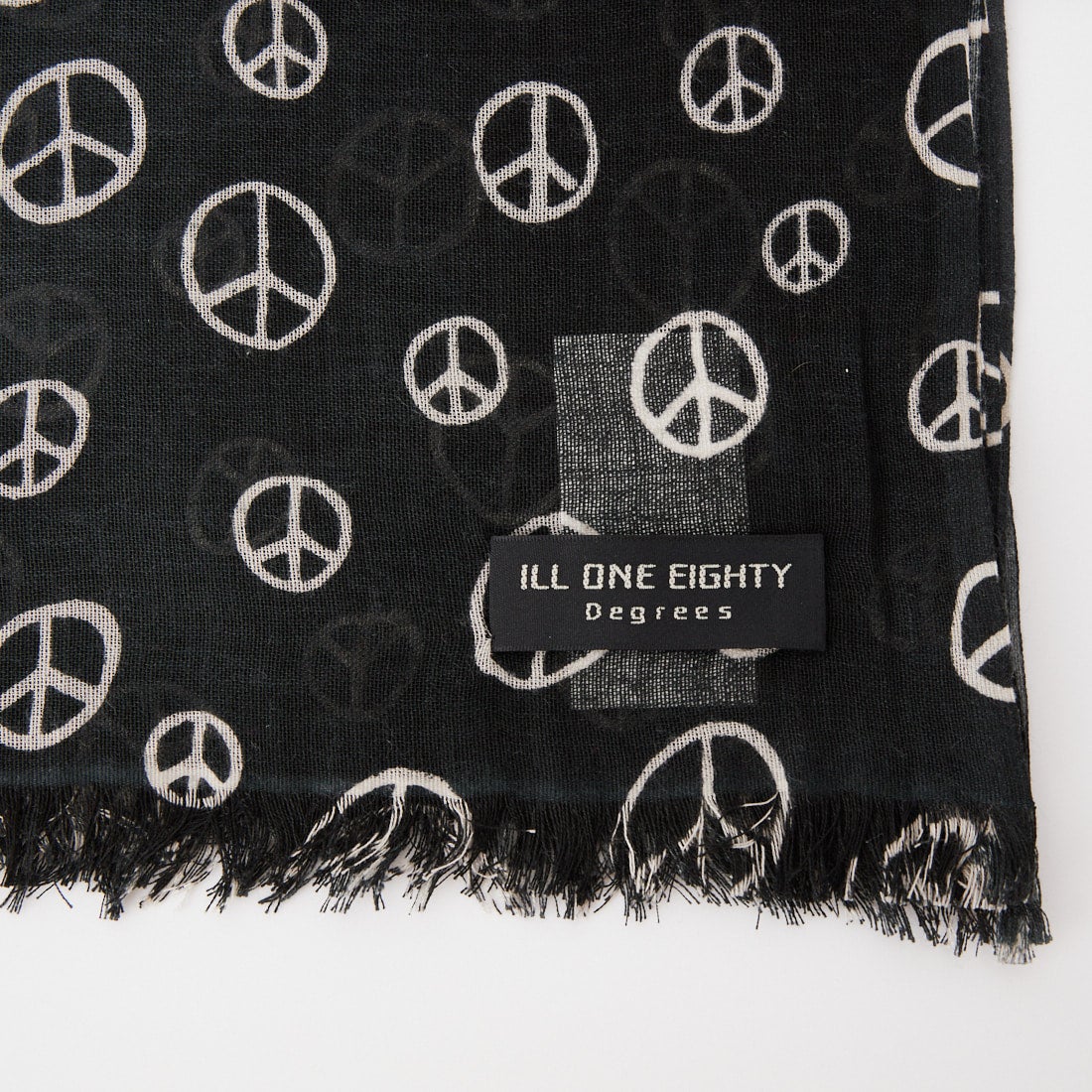 ILL ONE EIGHTY [イル ワンエイティ] ピースマーク プリントストール [ILL251-54P] BLACK