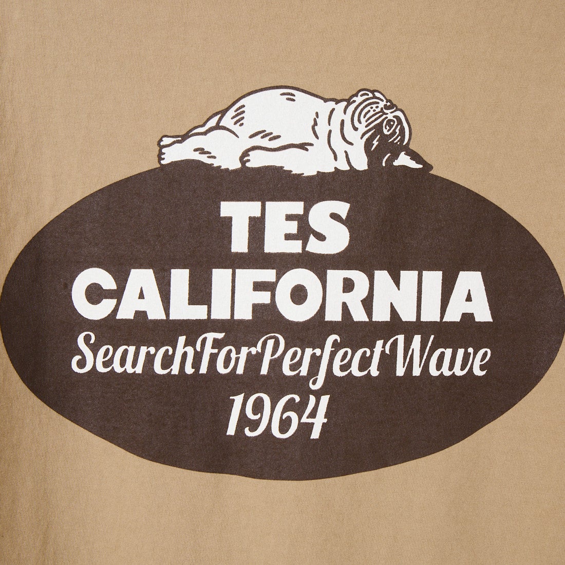 The Endless Summer [エンドレスサマー] 別注 オーバルロゴ バックプリントTシャツ [FH-26574504-JF] BEIGE