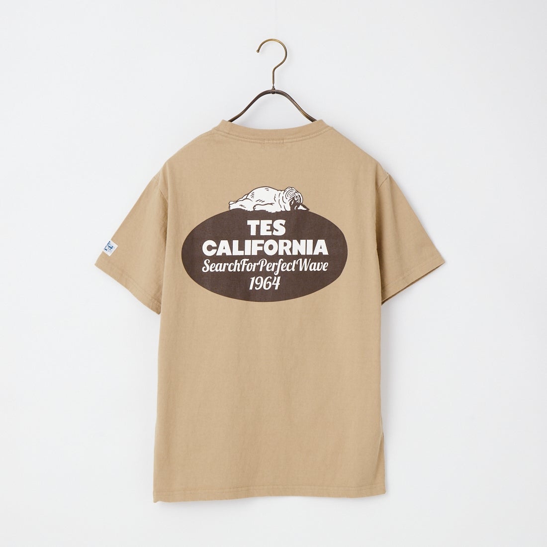 The Endless Summer [エンドレスサマー] 別注 オーバルロゴ バックプリントTシャツ [FH-26574504-JF] BEIGE