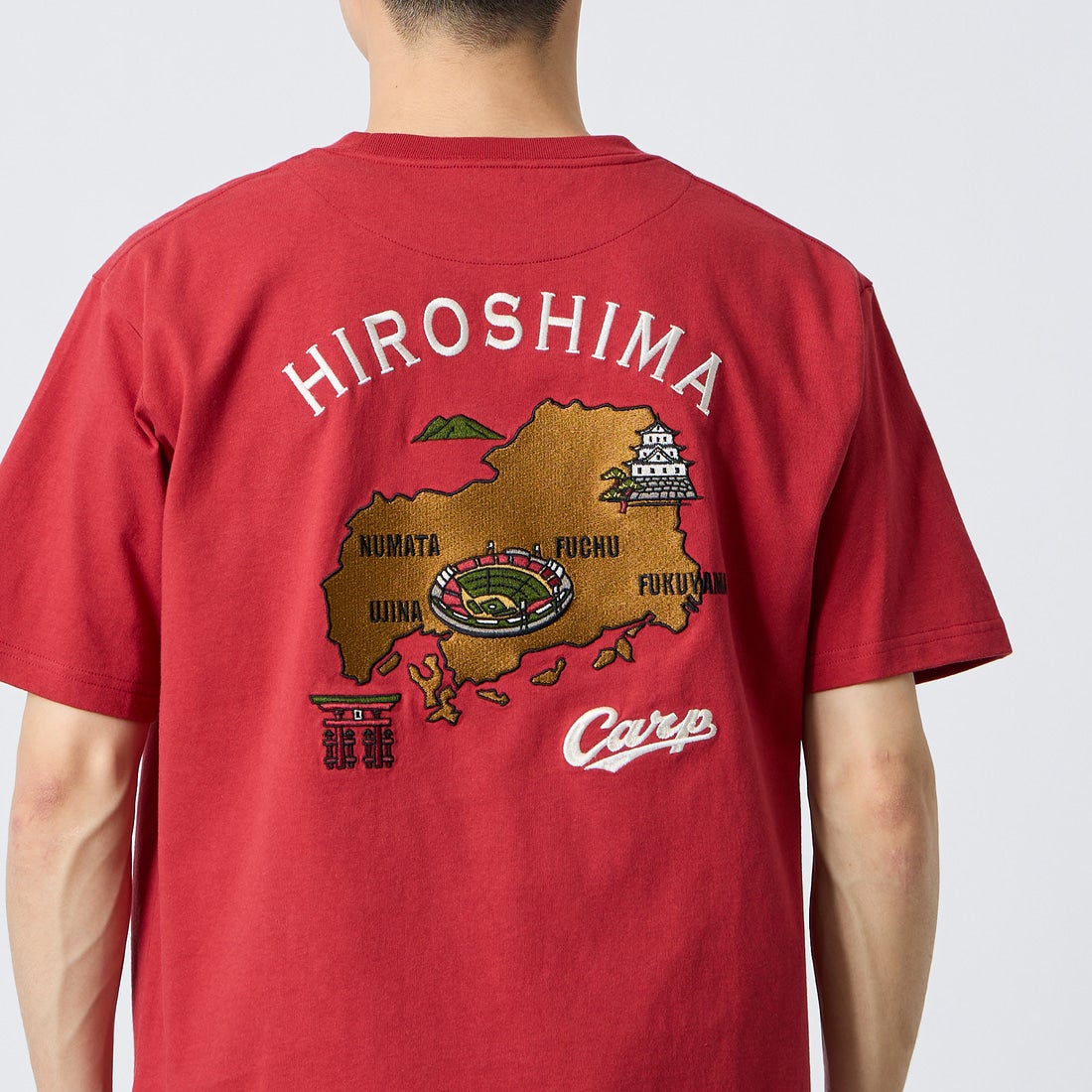 HIROSHIMA CARP × JEANSFACTORY [ヒロシマカープ × ジーンズファクトリー] 広島東洋カープ コラボ刺繍Tシャツ [6547001] 12 A RED M