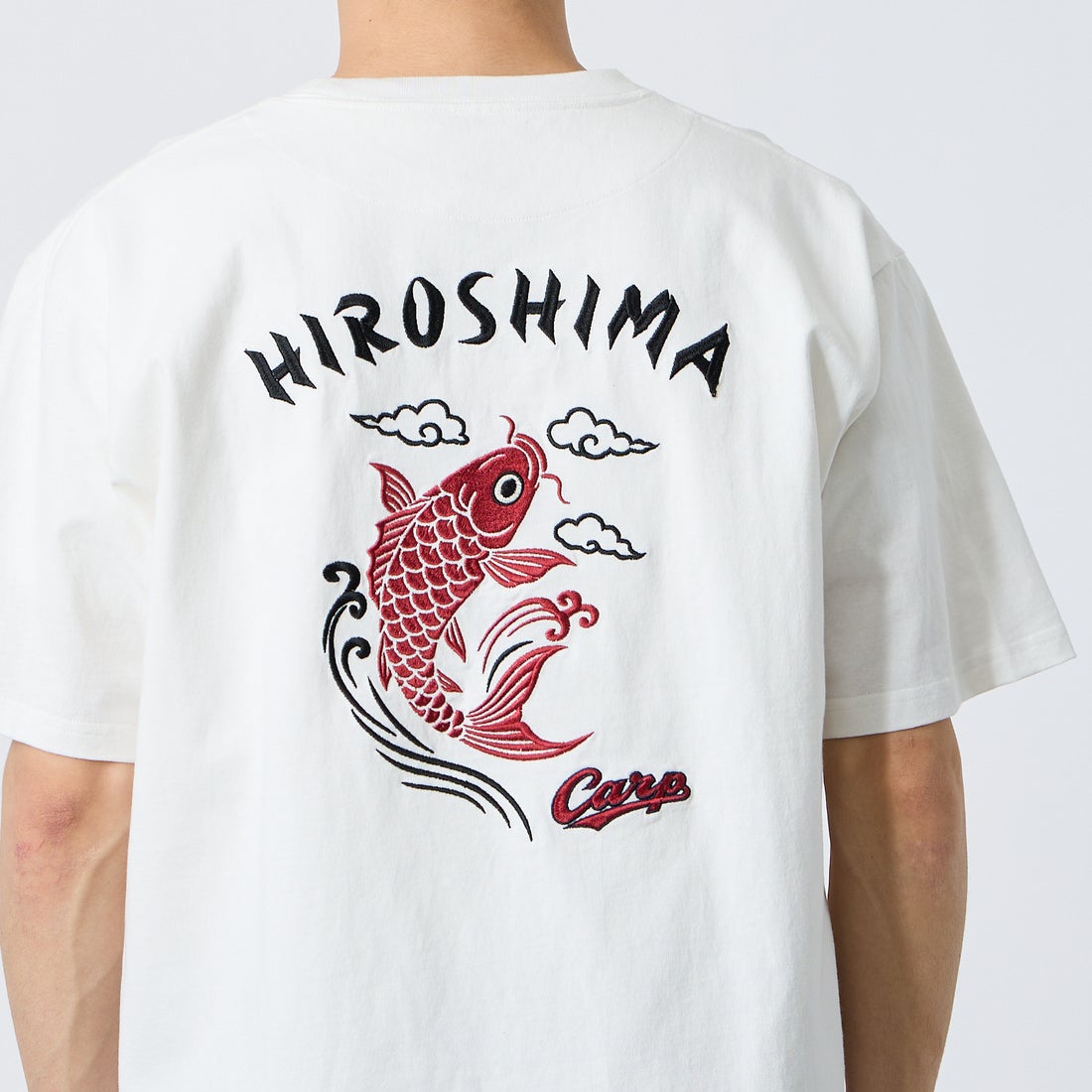HIROSHIMA CARP × JEANSFACTORY [ヒロシマカープ × ジーンズファクトリー] 広島東洋カープ コラボ刺繍Tシャツ [6547001] 06 B WHT C
