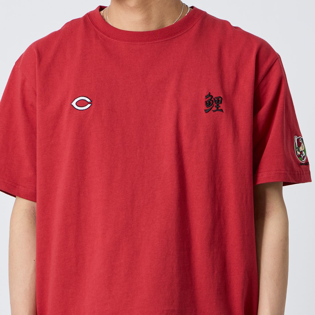 HIROSHIMA CARP × JEANSFACTORY [ヒロシマカープ × ジーンズファクトリー] 広島東洋カープ コラボ刺繍Tシャツ [6547001] 10 B RED C