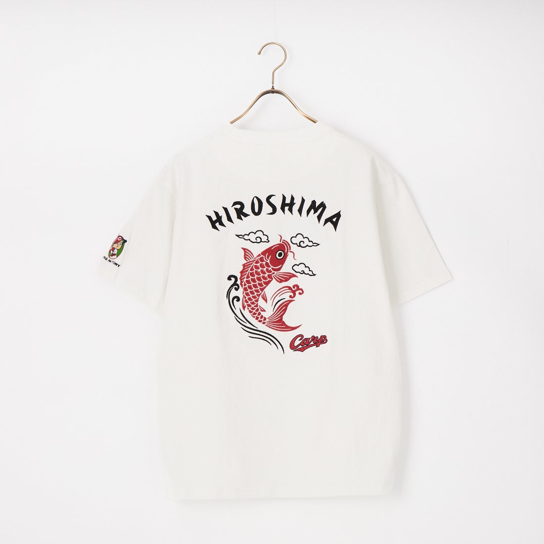 HIROSHIMA CARP × JEANSFACTORY [ヒロシマカープ × ジーンズファクトリー] 広島東洋カープ コラボ刺繍Tシャツ [6547001] 06 B WHT C
