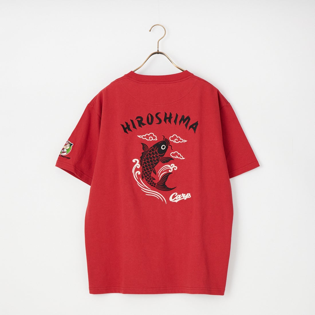 HIROSHIMA CARP × JEANSFACTORY [ヒロシマカープ × ジーンズファクトリー] 広島東洋カープ コラボ刺繍Tシャツ [6547001] 10 B RED C