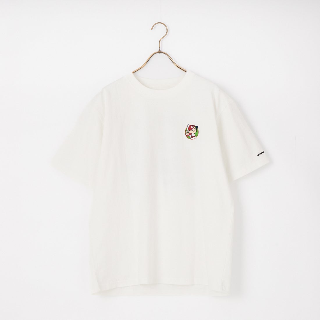 HIROSHIMA CARP × JEANSFACTORY [ヒロシマカープ × ジーンズファクトリー] 広島東洋カープ コラボ刺繍Tシャツ [6547001] 07 A WHT M