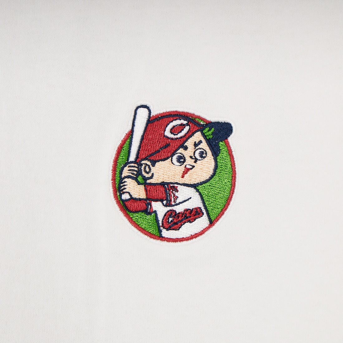 HIROSHIMA CARP × JEANSFACTORY [ヒロシマカープ × ジーンズファクトリー] 広島東洋カープ コラボ刺繍Tシャツ [6547001] 07 A WHT M