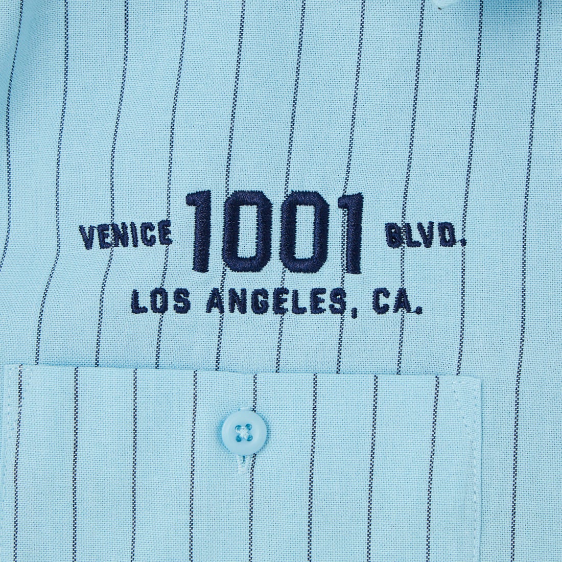 DEUS EX MACHINA [デウス エクス マキナ] FORECOURT ストライプシャツ [D261MSH312] SKY BLUE