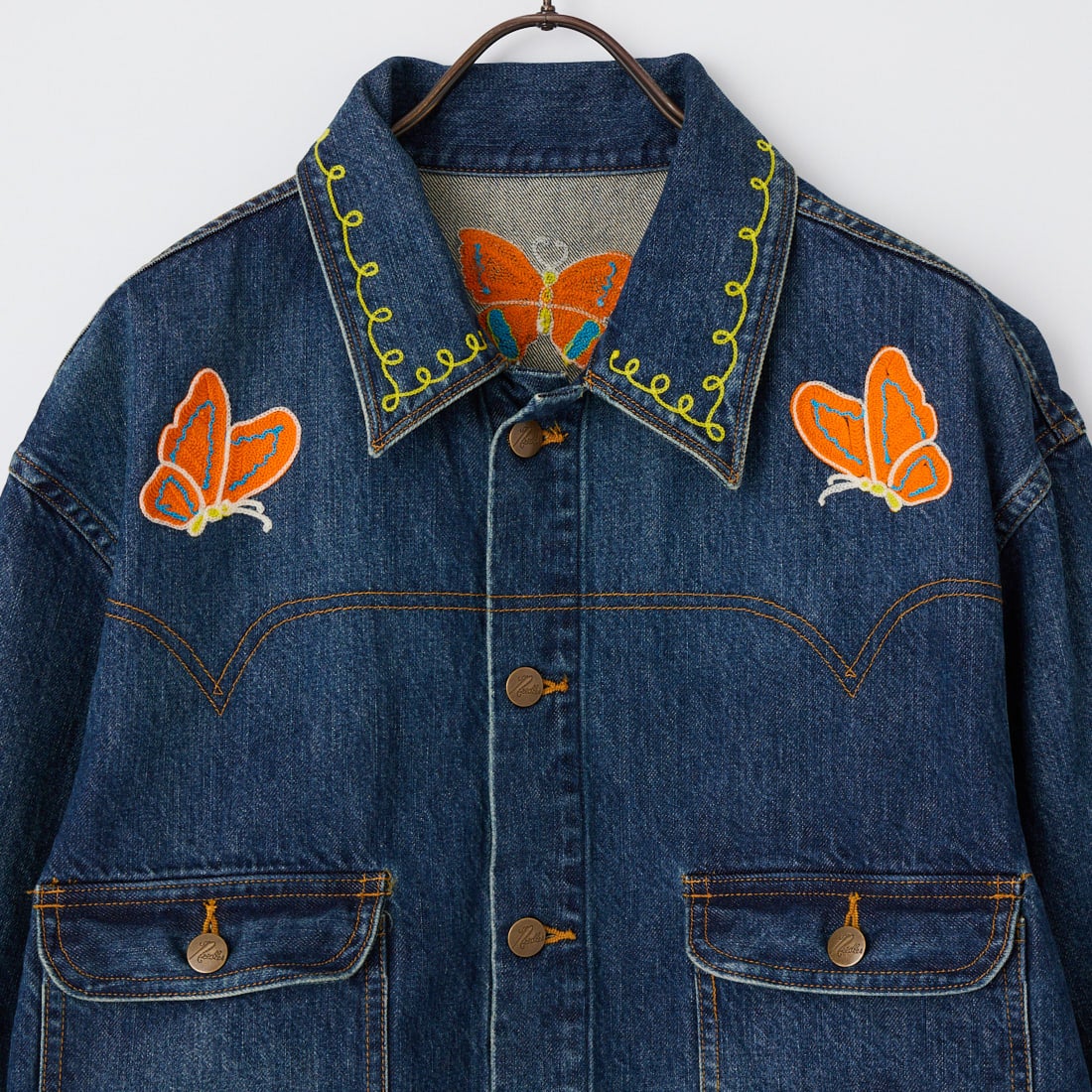 Needles [ニードルズ] パピヨン刺繍ジーンジャケット [SX210] INDIGO