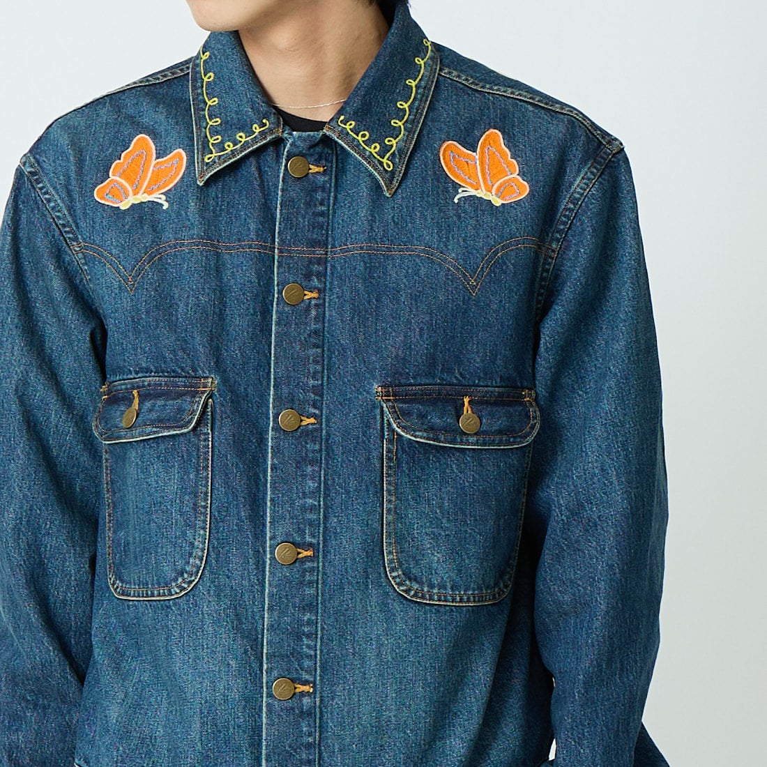 Needles [ニードルズ] パピヨン刺繍ジーンジャケット [SX210] INDIGO