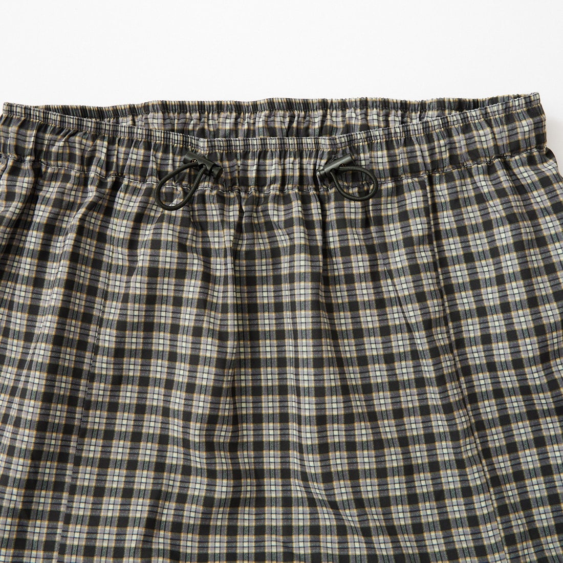 UNIVERSAL OVERALL [ユニバーサルオーバーオール] 別注 チェック柄プリント ティアードマキシ丈スカート [U2612767IN-JF] BLACK