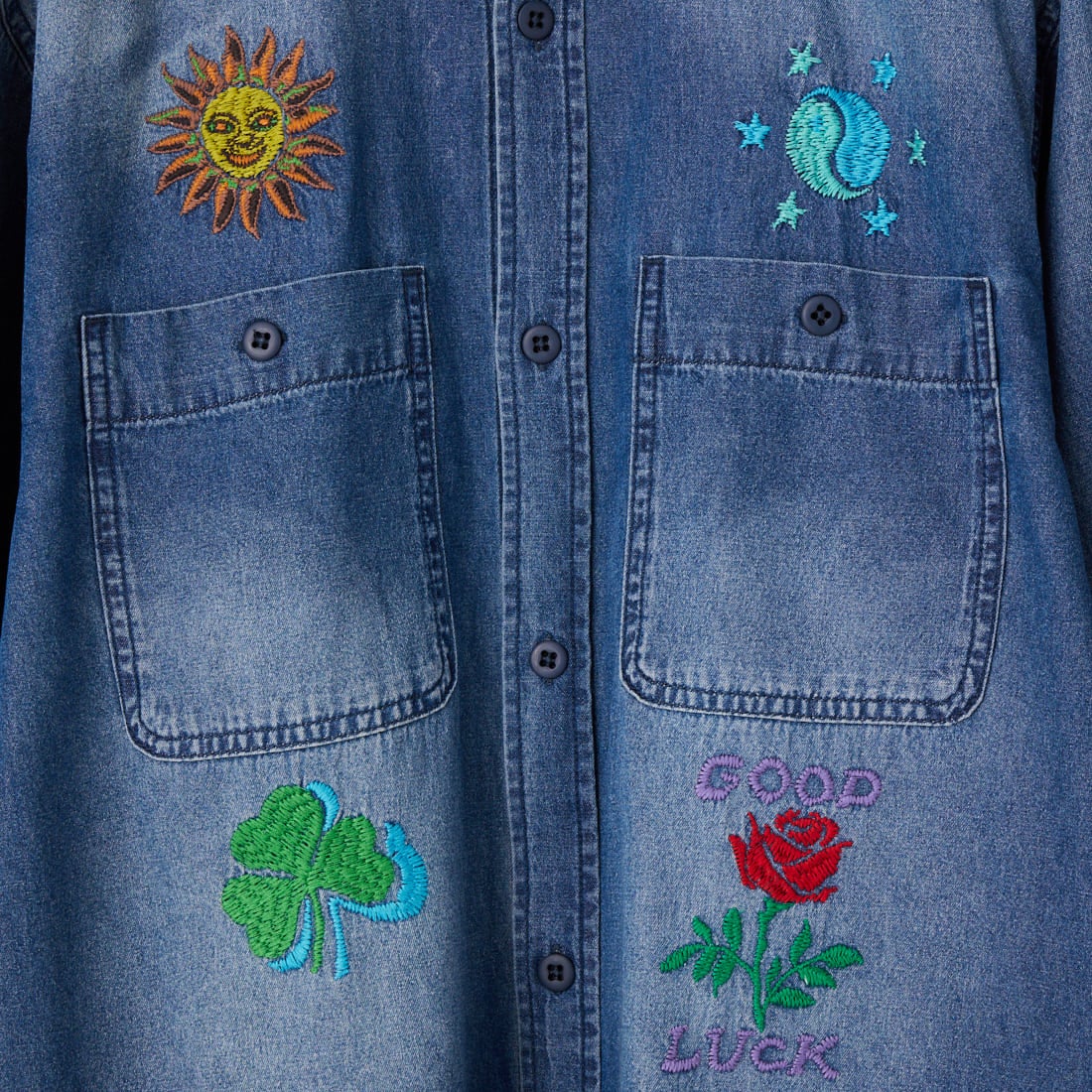 MANASTASH [マナスタッシュ] 刺繍デニムシャツ [792-6120002] 367 INDIGO