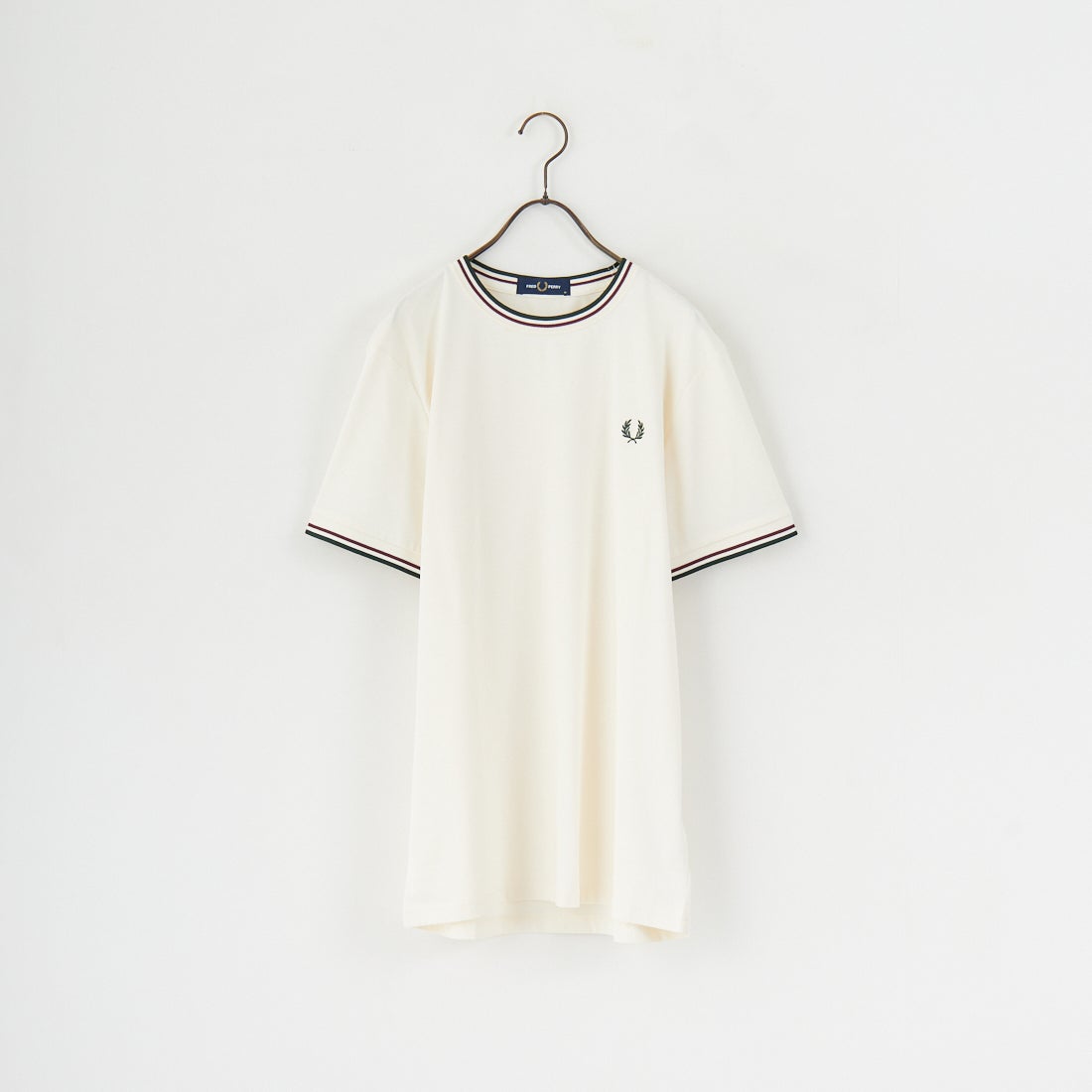 FRED PERRY [フレッドペリー] ツインティップ ショートスリーブTシャツ [M1588V] 84A ECRU/O