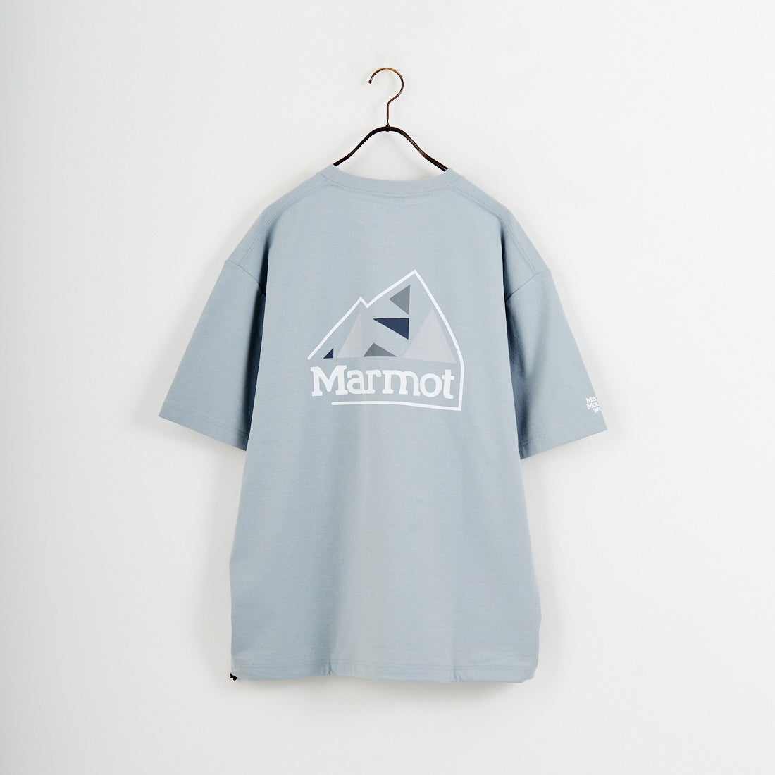 Marmot [マーモット] 別注 ドローコード付き マウンテンロゴ バックプリントTシャツ [MTSS26MST337IN-JF] GRAY