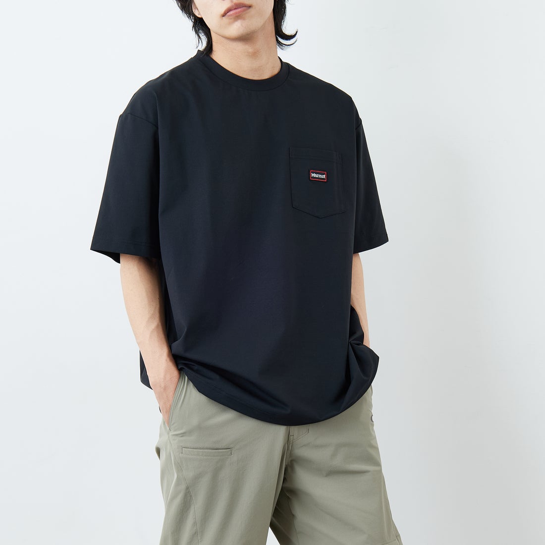 BLACK&&モデル身長：179cm 着用サイズ：L&&