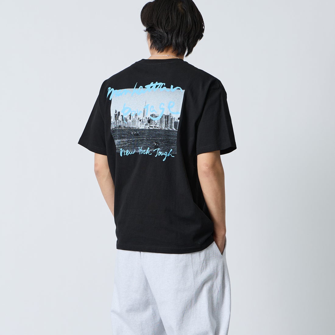 BLACK&&モデル身長：179cm 着用サイズ：L&&