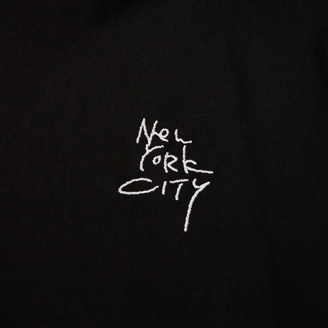 MANHATTAN PORTAGE [マンハッタンポーテージ] 別注 ランダム手描き風刺繍 バックプリントTシャツ [26SSMP-IN83-JF] BLACK