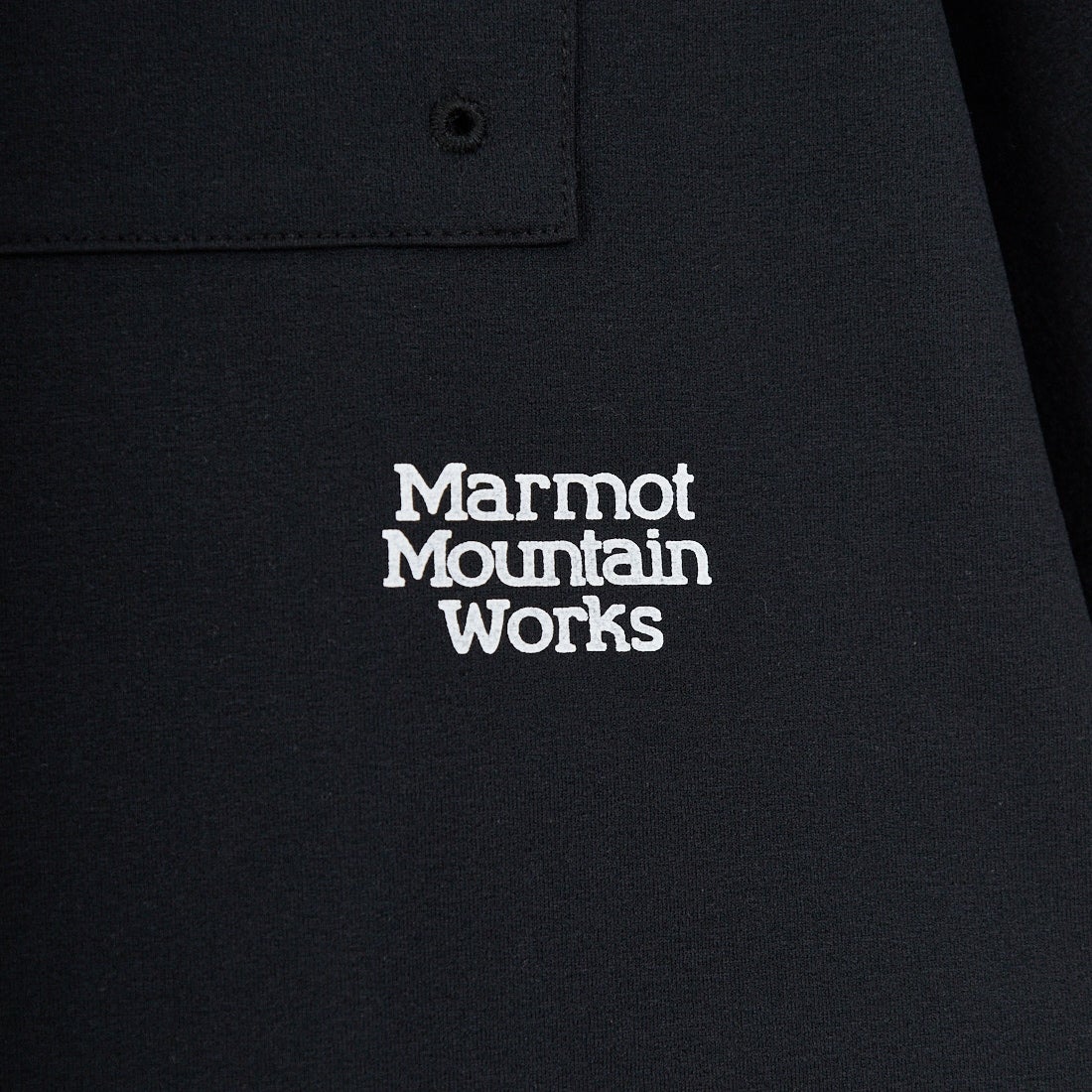 Marmot [マーモット] 別注 ドローコード付き ポケットロゴTシャツ [MTSS26MST338IN-JF] BLACK