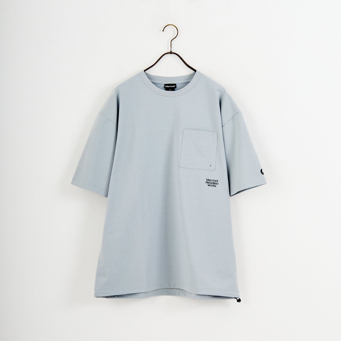 Marmot [マーモット] 別注 ドローコード付き ポケットロゴTシャツ [MTSS26MST338IN-JF] GRAY