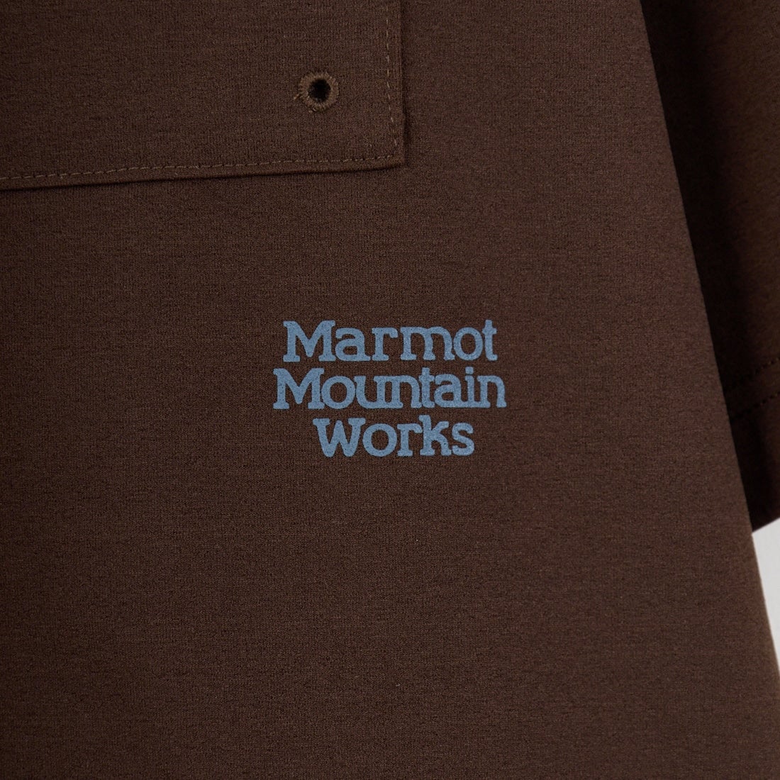 Marmot [マーモット] 別注 ドローコード付き ポケットロゴTシャツ [MTSS26MST338IN-JF] D.BROWN