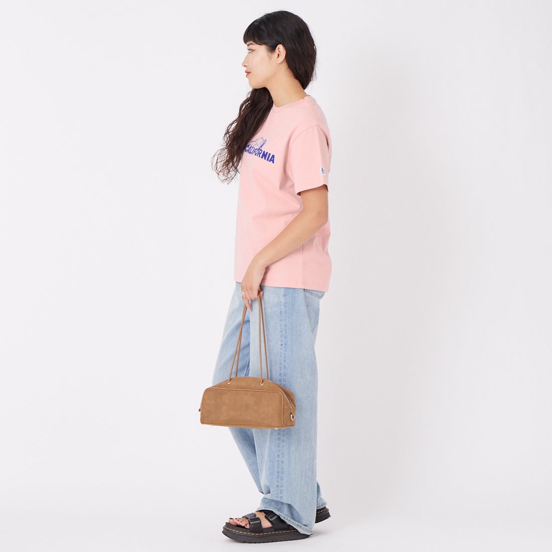 The Endless Summer [エンドレスサマー] SAME OLD ショートスリーブTシャツ [FH-26574319] 15 PINK &&モデル身長：162cm 着用サイズ：S&&