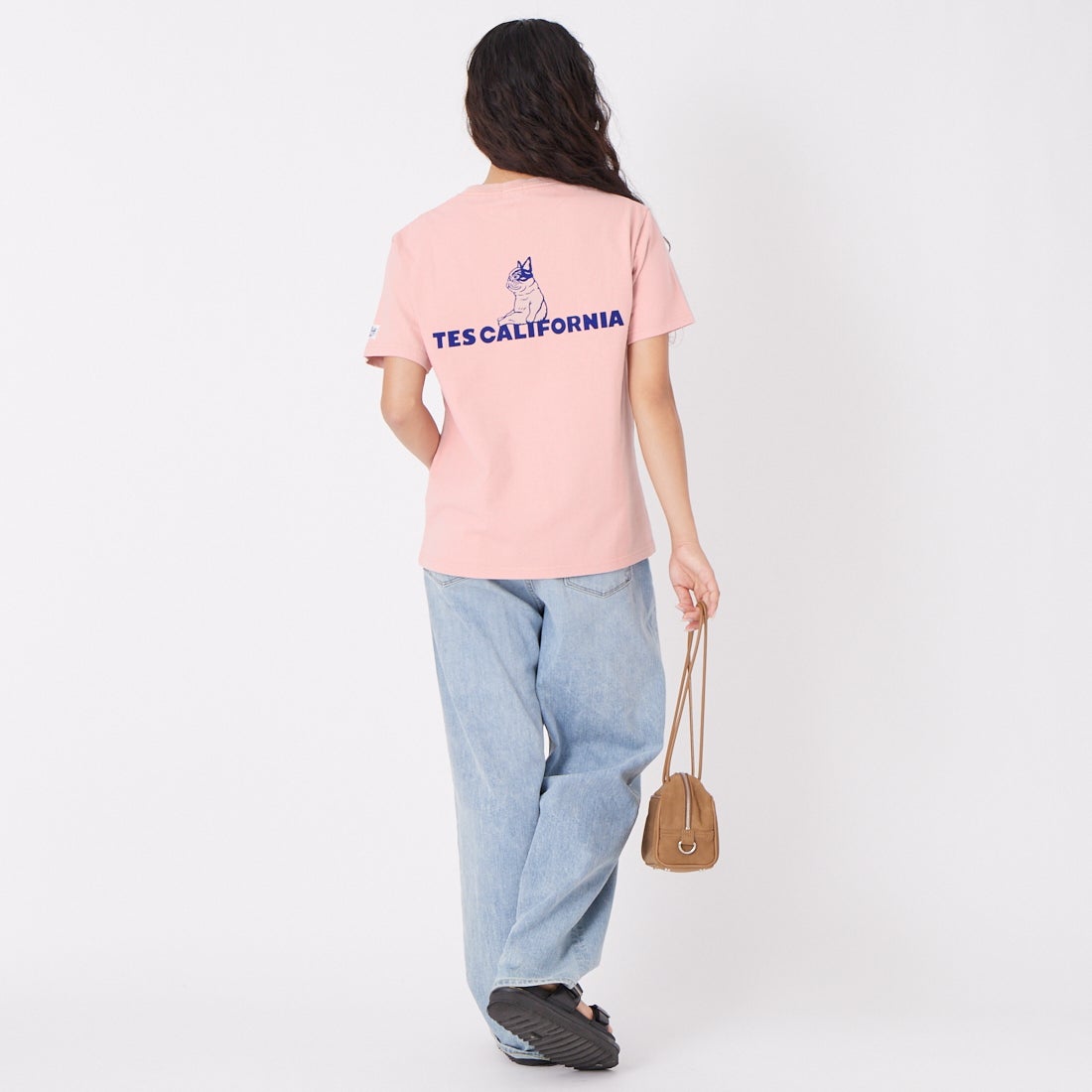 The Endless Summer [エンドレスサマー] SAME OLD ショートスリーブTシャツ [FH-26574319] 15 PINK &&モデル身長：162cm 着用サイズ：S&&