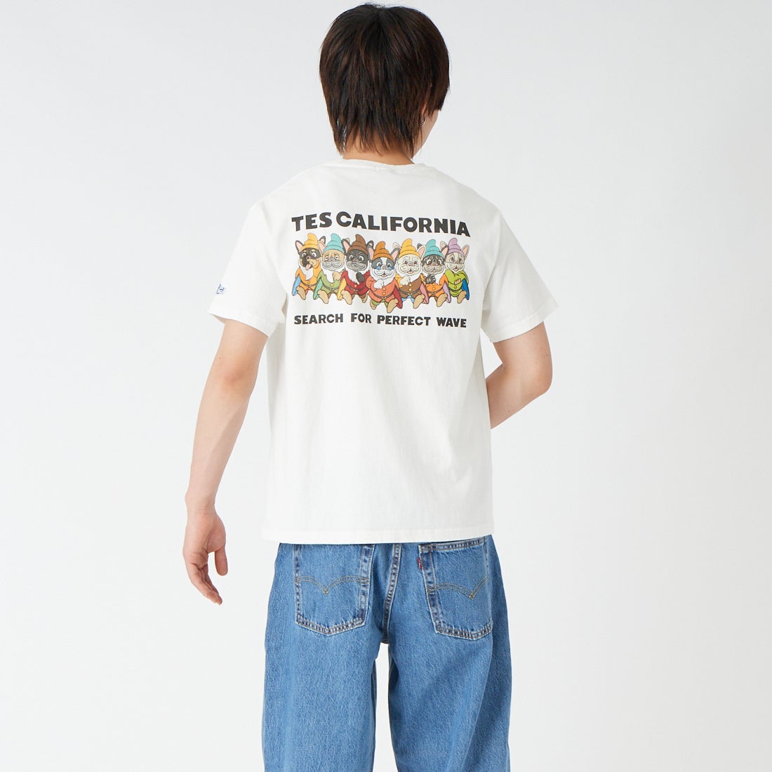 07 WHITE&&モデル身長：177cm 着用サイズ：M&&