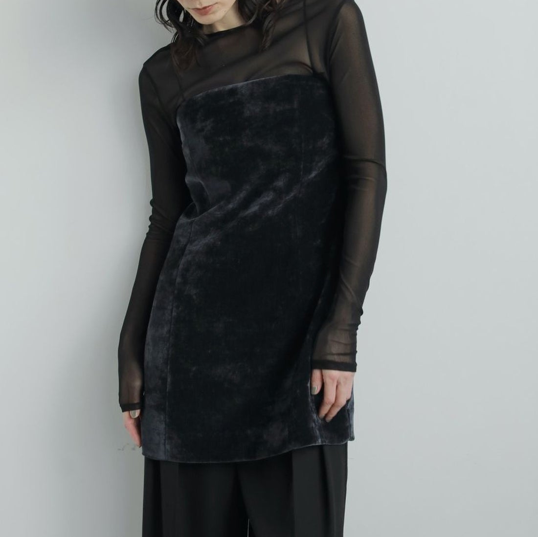 anuke [アンヌーク] 2WAYシアートップス [62520609] BLK