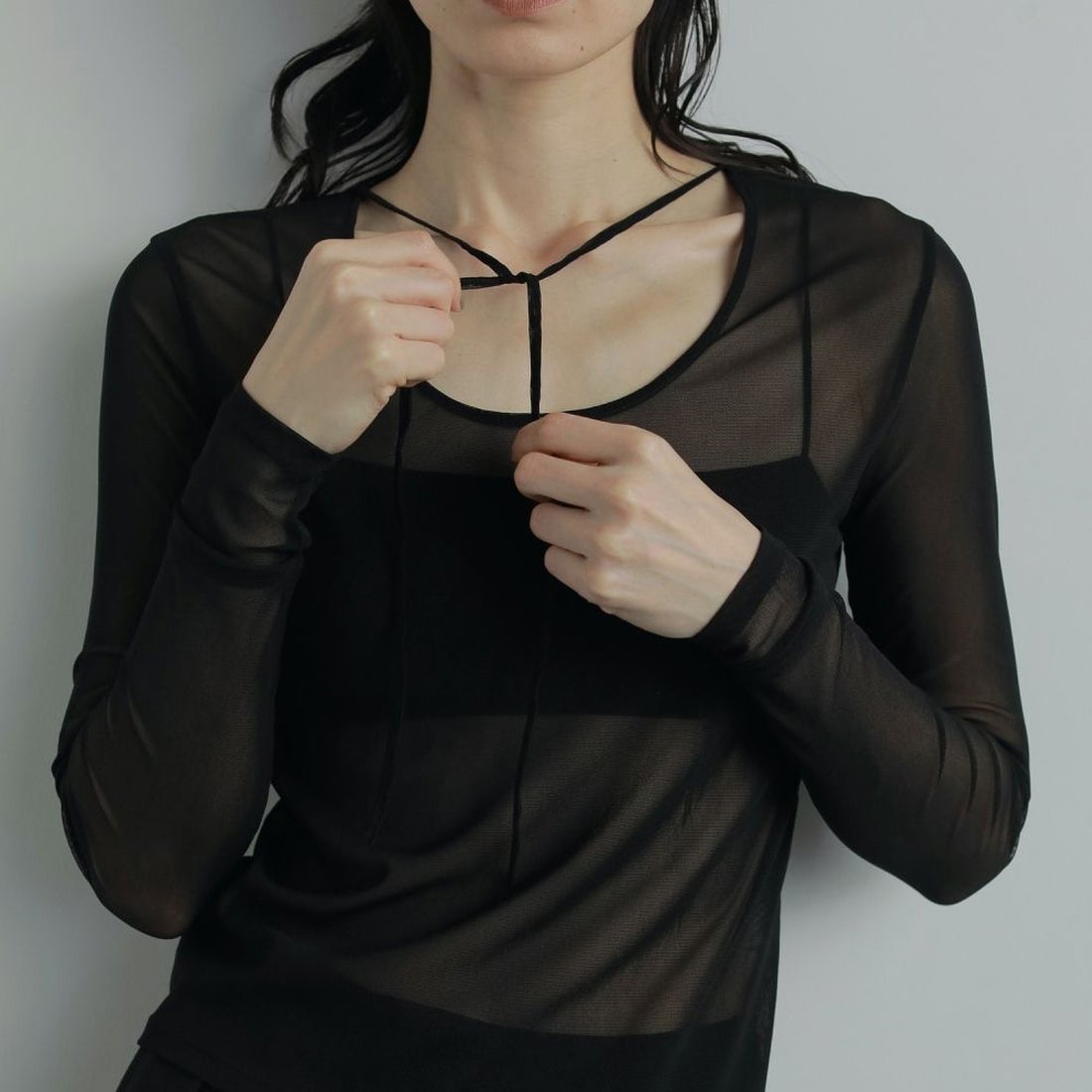 anuke [アンヌーク] 2WAYシアートップス [62520609] BLK