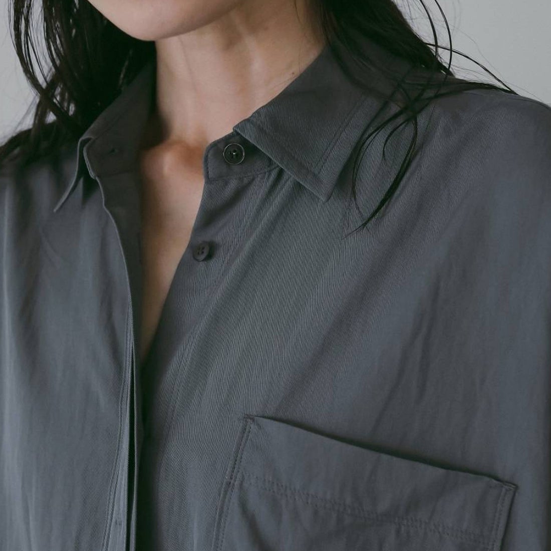 anuke [アンヌーク] ステッチオーバーシャツ [62610417] C/GRY